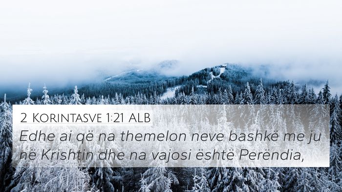 2 Korintasve 1:21 ALB Bible Verse Image