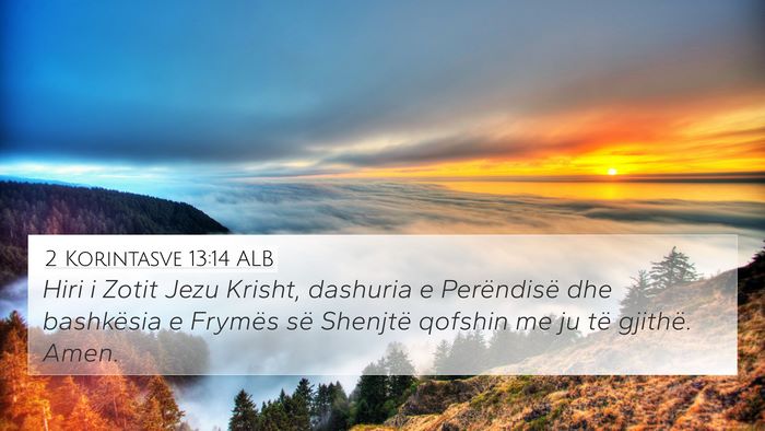 2 Korintasve 13:14 ALB Bible Verse Image