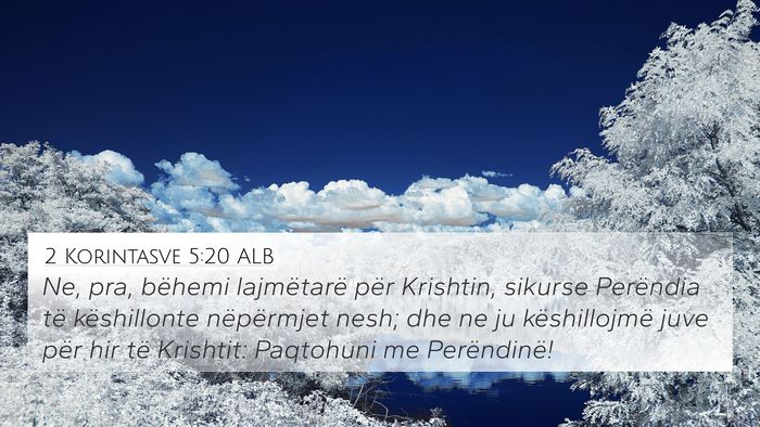 2 Korintasve 5:20 ALB Bible Verse Image
