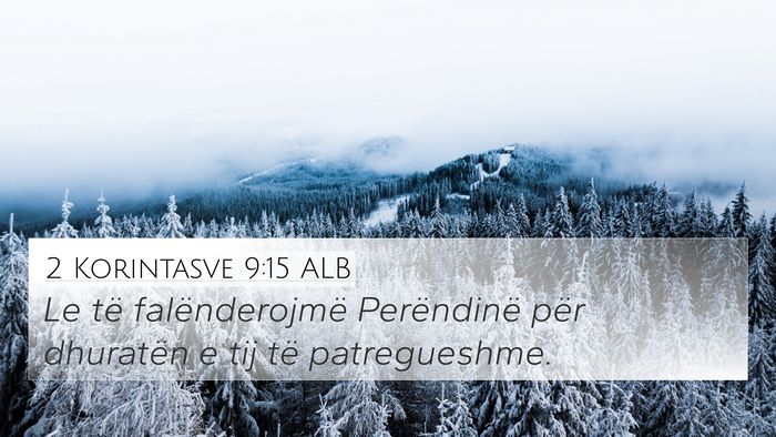 2 Korintasve 9:15 ALB Bible Verse Image