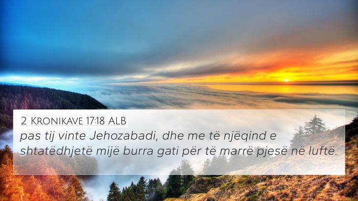 2 Kronikave 17:18 ALB 4K Wallpaper - pas tij vinte Jehozabadi, dhe me të njëqind e - 4K Wallpaper Bible Verse