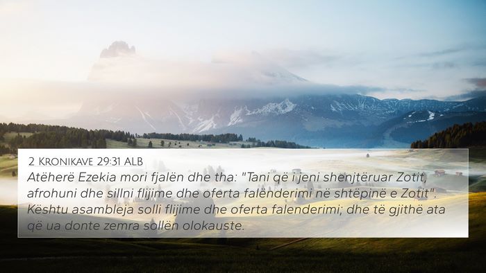 2 Kronikave 29:31 ALB Bible Verse Image