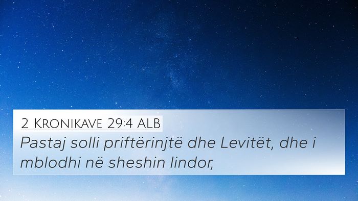 2 Kronikave 29:4 ALB Bible Verse Image