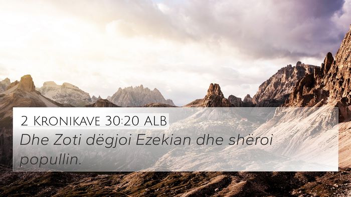 2 Kronikave 30:20 ALB 4K Wallpaper - Dhe Zoti dëgjoi Ezekian dhe shëroi - 4K Wallpaper Bible Verse