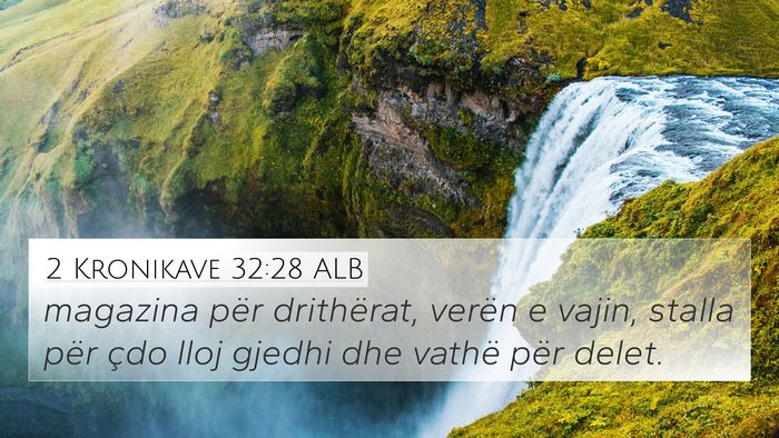 2 Kronikave 32:28 ALB Bible Verse Image
