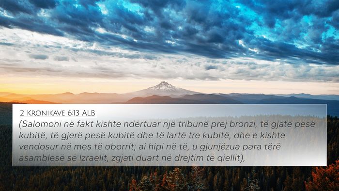 2 Kronikave 6:13 ALB Bible Verse Image
