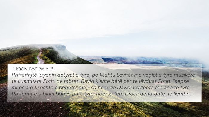 2 Kronikave 7:6 ALB Bible Verse Image