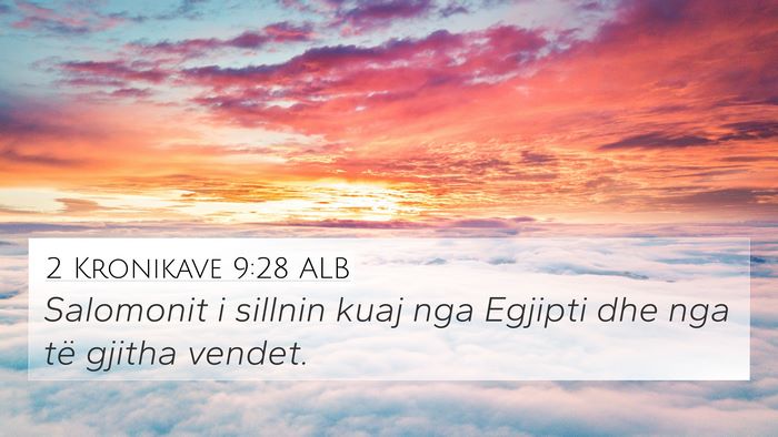2 Kronikave 9:28 ALB Bible Verse Image