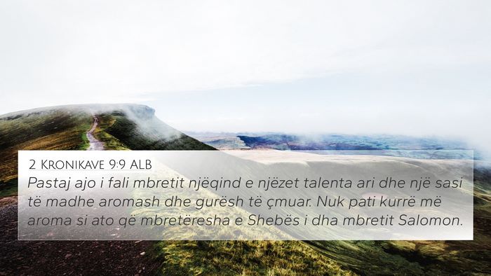 2 Kronikave 9:9 ALB Bible Verse Image