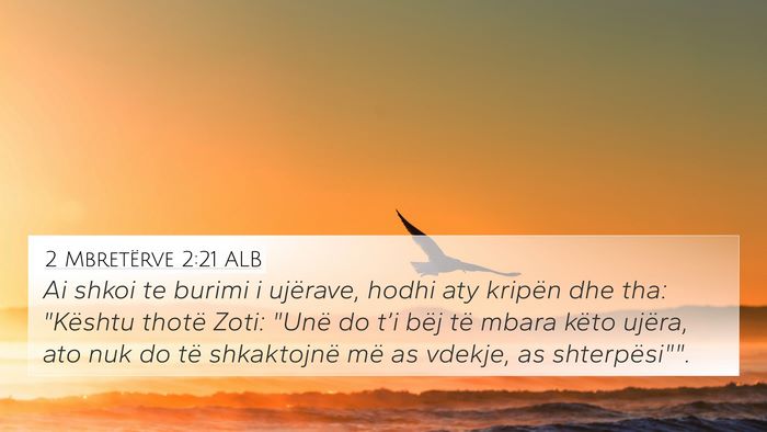 2 Mbretërve 2:21 ALB Bible Verse Image