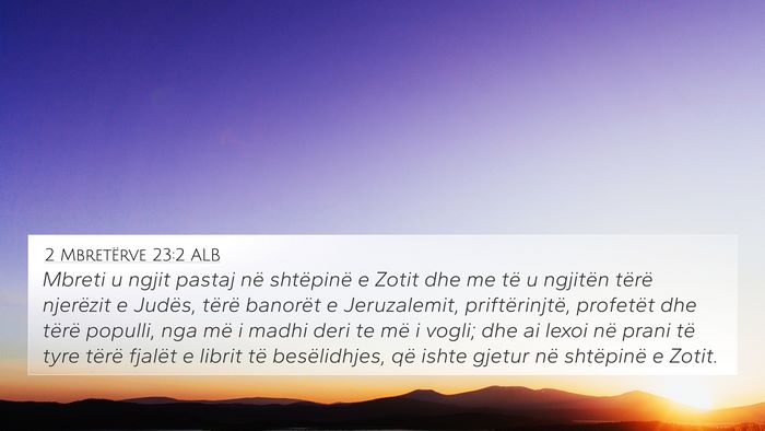 2 Mbretërve 23:2 ALB Bible Verse Image