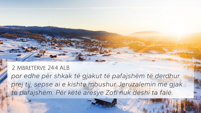 2 Mbretërve 24:4 ALB Bible Verse Image