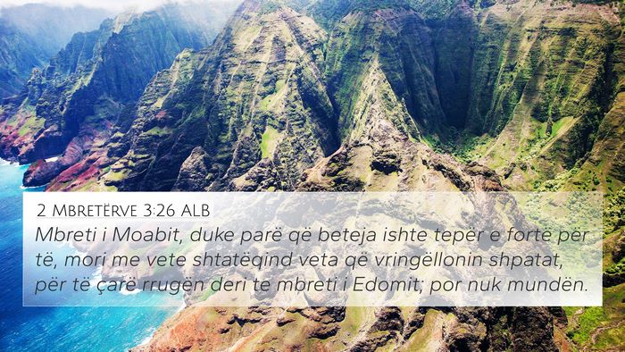 2 Mbretërve 3:26 ALB Bible Verse Image