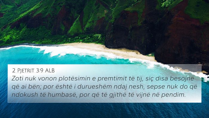 2 Pjetrit 3:9 ALB Bible Verse Image