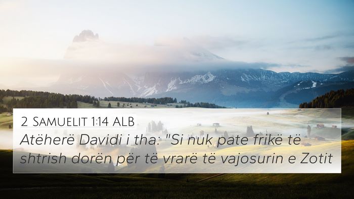 2 Samuelit 1:14 ALB Bible Verse Image