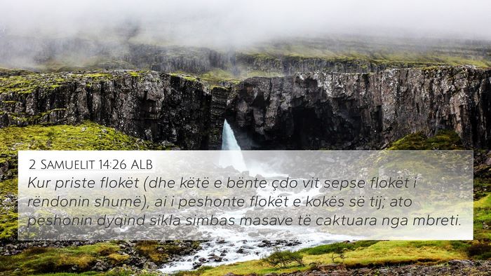 2 Samuelit 14:26 ALB Bible Verse Image