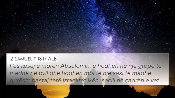 2 Samuelit 18:17 ALB Bible Verse Image