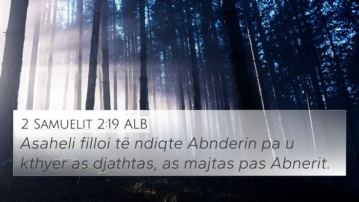 2 Samuelit 2:19 ALB Bible Verse Image