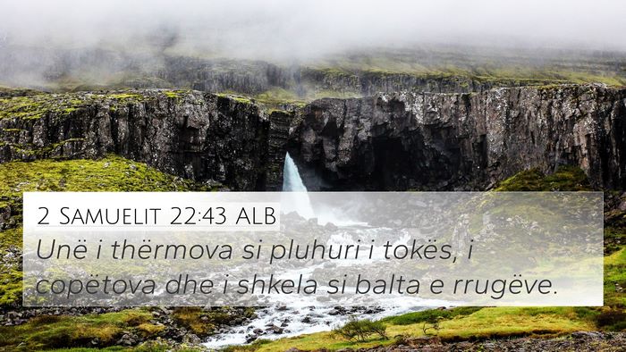 2 Samuelit 22:43 ALB Bible Verse Image