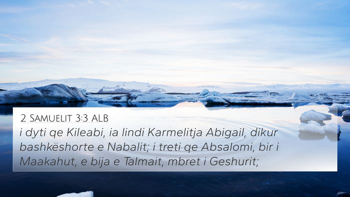 2 Samuelit 3:3 ALB Bible Verse Image