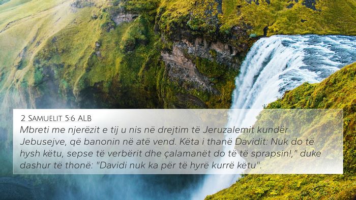 2 Samuelit 5:6 ALB Bible Verse Image