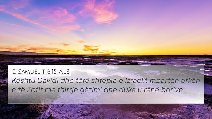 2 Samuelit 6:15 ALB Bible Verse Image