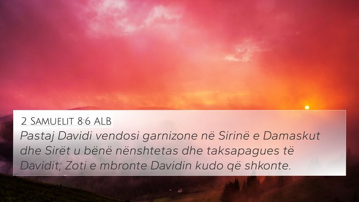 2 Samuelit 8:6 ALB Bible Verse Image