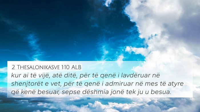 2 Thesalonikasve 1:10 ALB Bible Verse Image