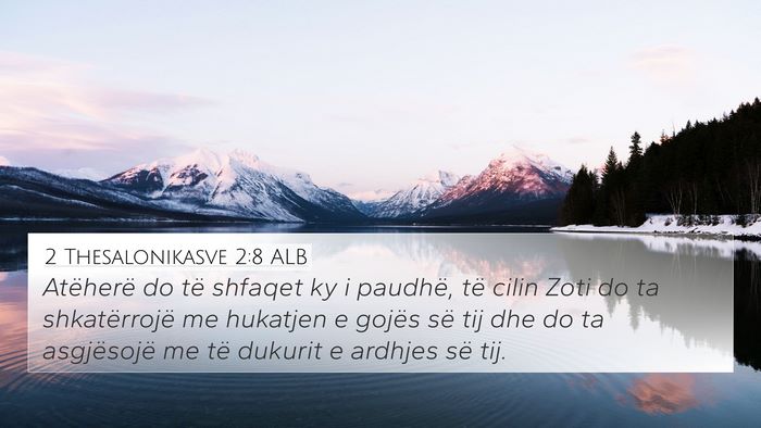 2 Thesalonikasve 2:8 ALB Bible Verse Image