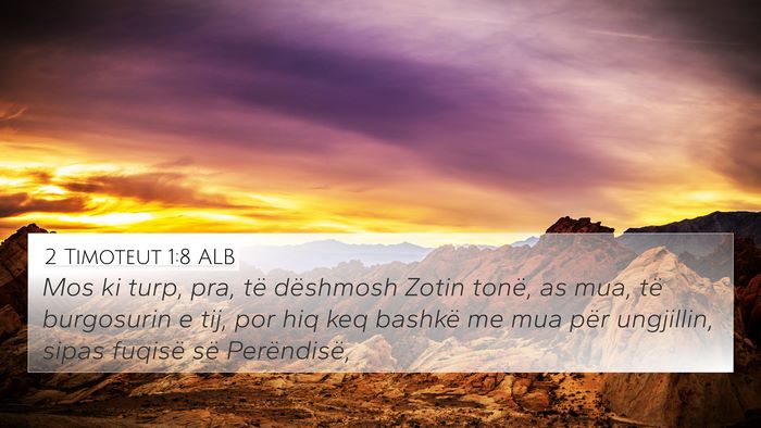 2 Timoteut 1:8 ALB Bible Verse Image