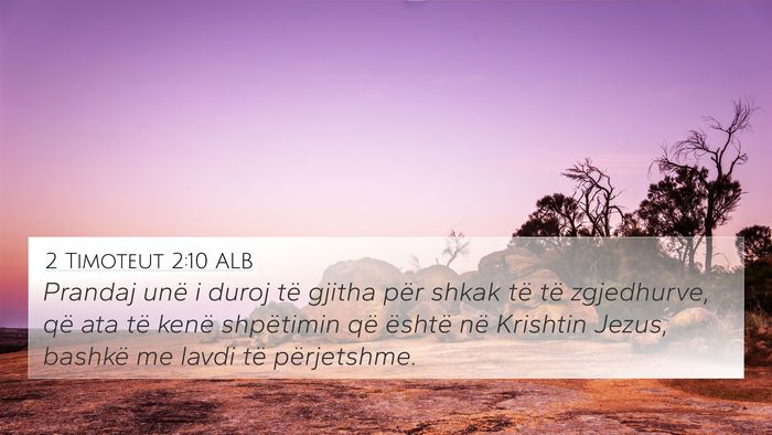 2 Timoteut 2:10 ALB Bible Verse Image