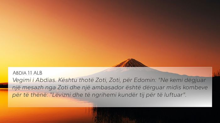 Abdia 1:1 ALB 4K Wallpaper - Vegimi i Abdias. Kështu thotë Zoti, Zoti, për - 4K Wallpaper Bible Verse