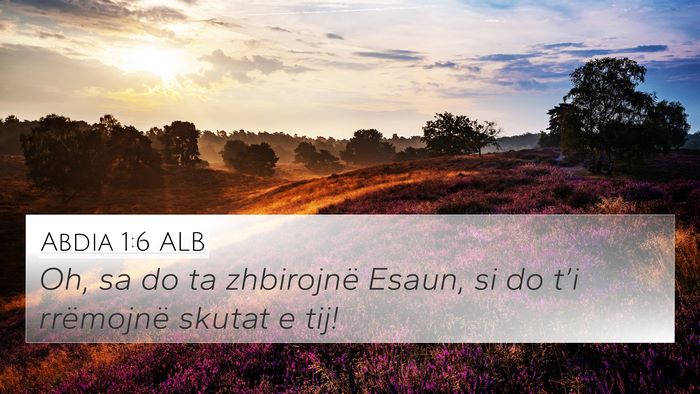 Abdia 1:6 ALB Bible Verse Image