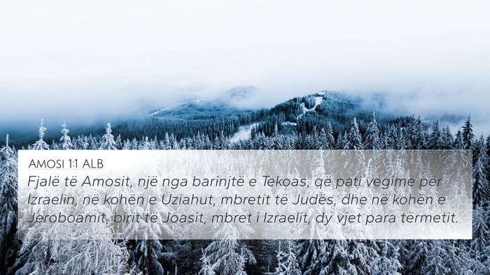 Amosi 1:1 ALB Bible Verse Image