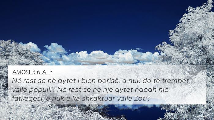 Amosi 3:6 ALB Bible Verse Image