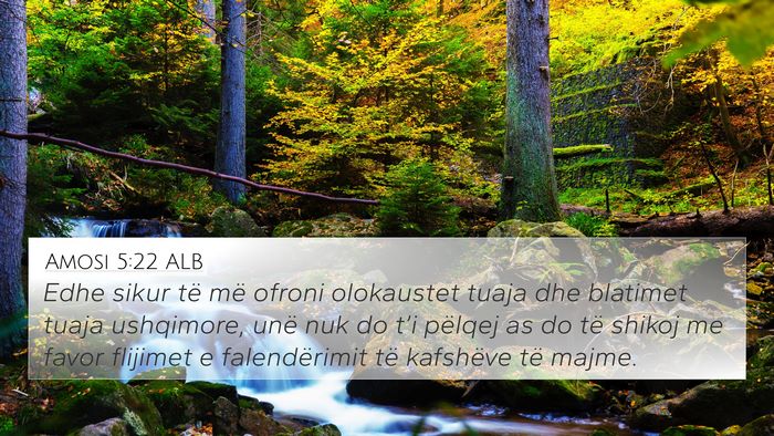 Amosi 5:22 ALB Bible Verse Image