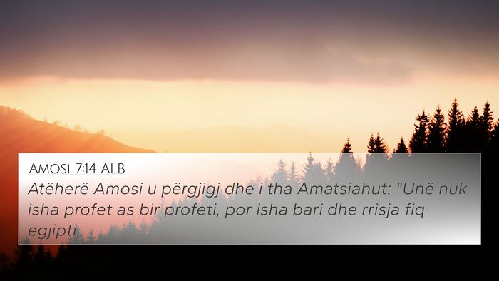 Amosi 7:14 ALB Bible Verse Image