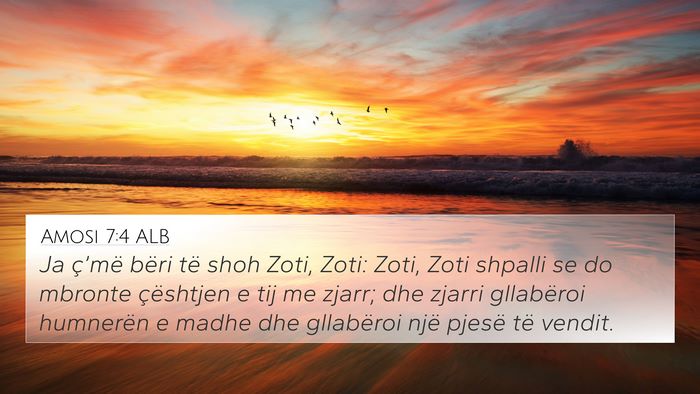 Amosi 7:4 ALB Bible Verse Image