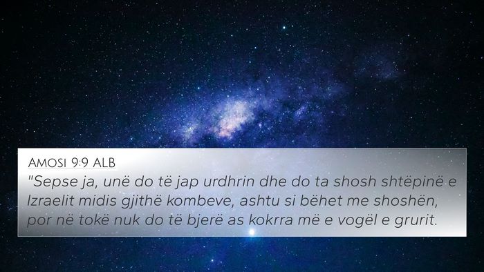 Amosi 9:9 ALB Bible Verse Image