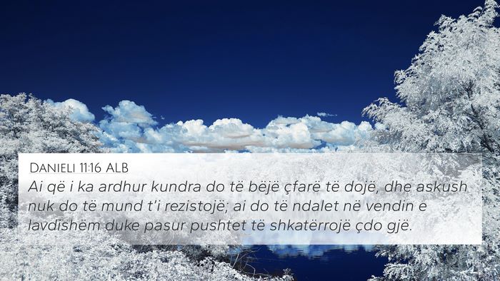 Danieli 11:16 ALB Bible Verse Image