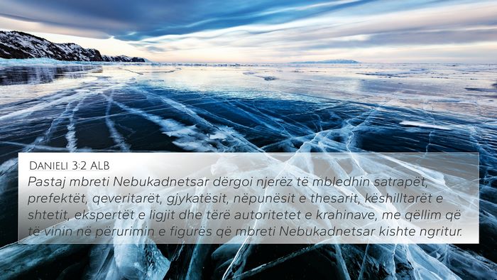 Danieli 3:2 ALB Bible Verse Image