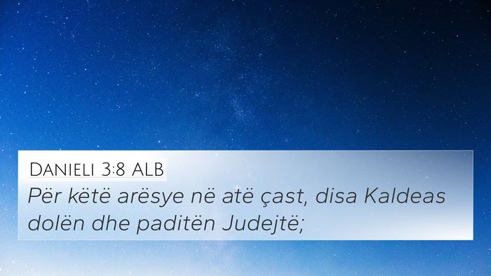 Danieli 3:8 ALB Bible Verse Image