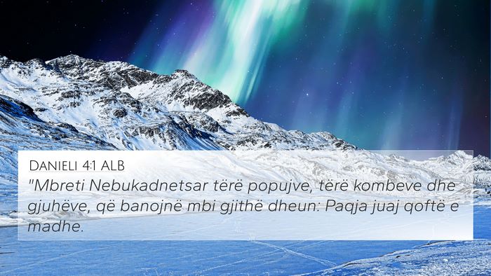 Danieli 4:1 ALB Bible Verse Image