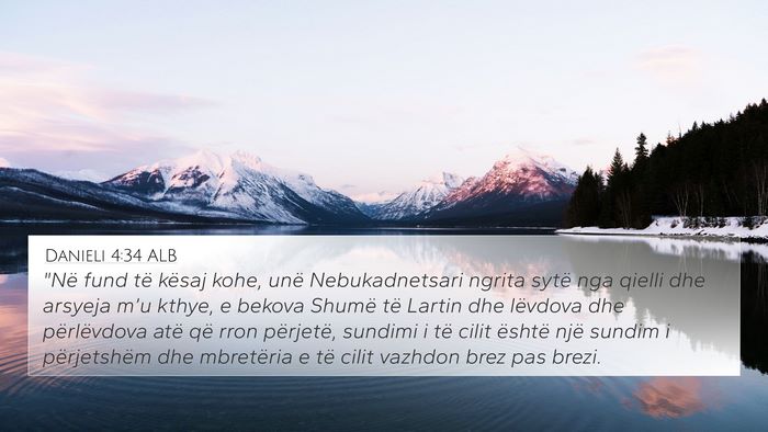 Danieli 4:34 ALB Bible Verse Image
