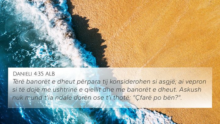 Danieli 4:35 ALB Bible Verse Image
