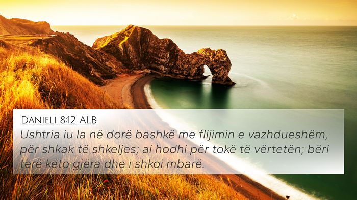 Danieli 8:12 ALB Bible Verse Image