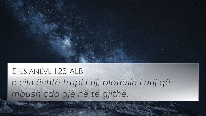 Efesianëve 1:23 ALB Bible Verse Image