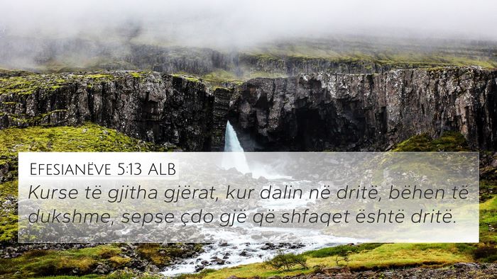 Efesianëve 5:13 ALB Bible Verse Image
