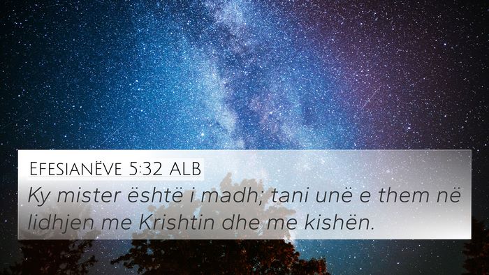 Efesianëve 5:32 ALB Bible Verse Image