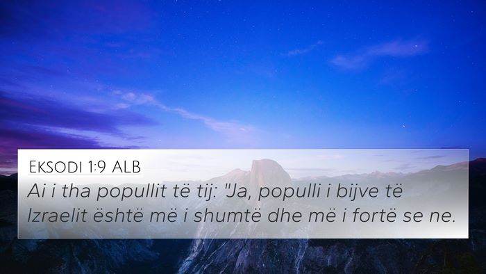 Eksodi 1:9 ALB Bible Verse Image